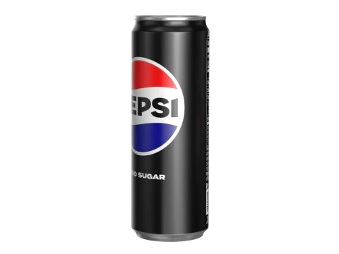 Pepsi Zero Drink Can Sleek 355ml 08 3D Model