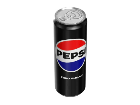 Pepsi Zero Drink Can Sleek 355ml 08 3D Model