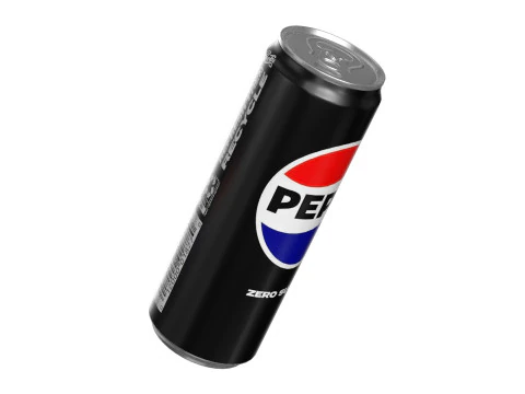 Pepsi Zero Drink Can Sleek 355ml 08 3D Model