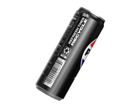 Pepsi Zero Drink Can Sleek 355ml 08 3D Model