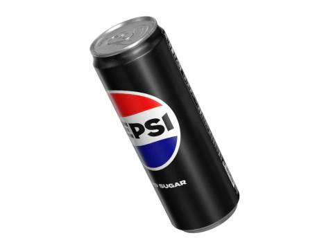 Pepsi Zero Drink Can Sleek 355ml 08 3D Model