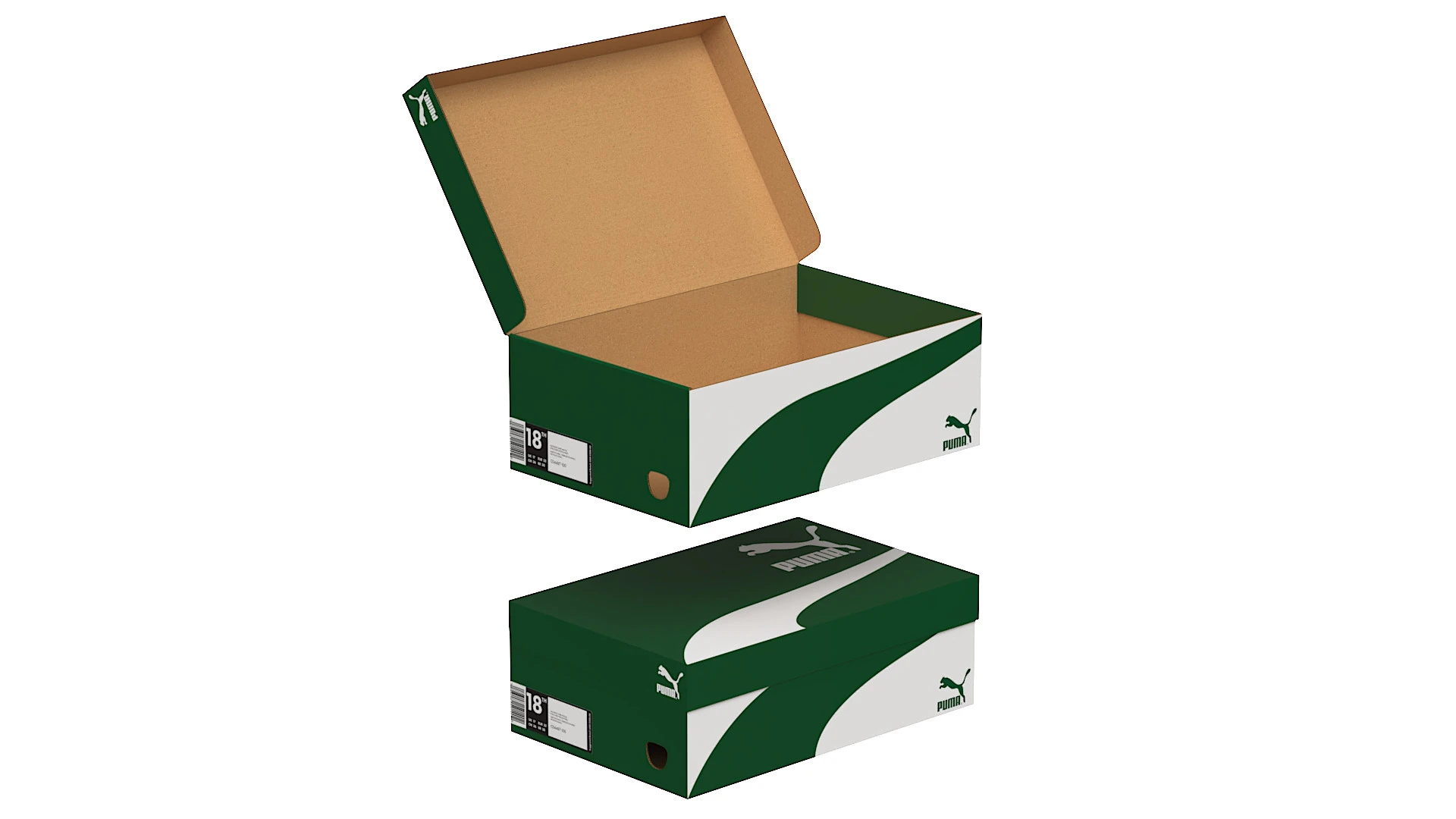 Puma Shoe Box 01 3D Model .c4d .max .obj .3ds .fbx .stl .blend
