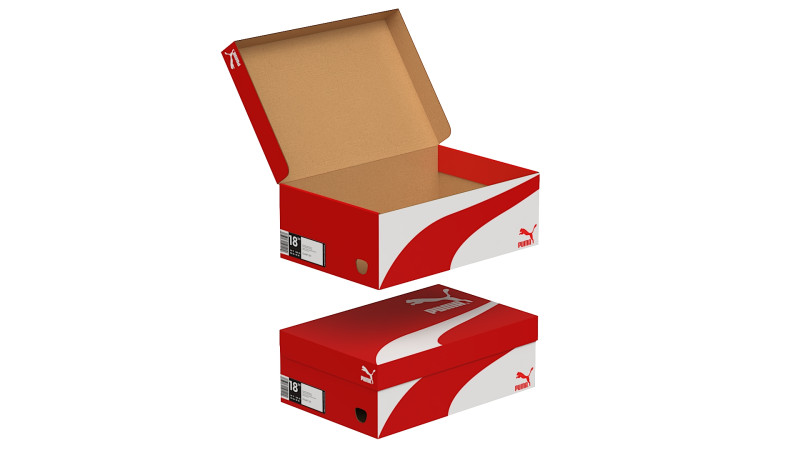 Puma Shoe Box 02 3D Model .c4d .max .obj .3ds .fbx .stl .blend 