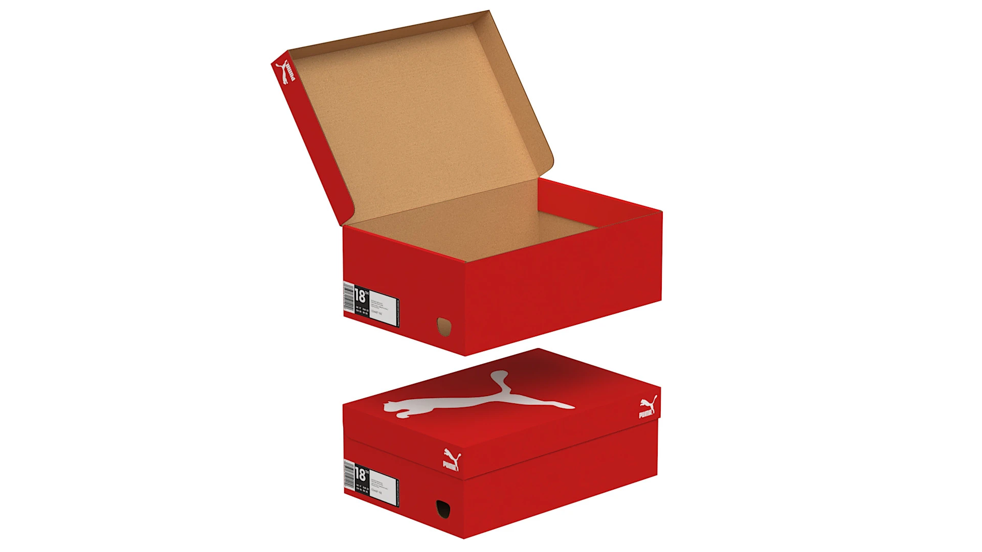 Puma Shoe Box 04 3D Model .c4d .max .obj .3ds .fbx .stl .blend
