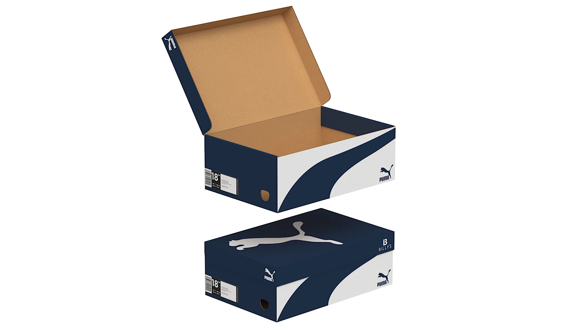 Puma Shoe Box 05 3D Model .c4d .max .obj .3ds .fbx .stl .blend