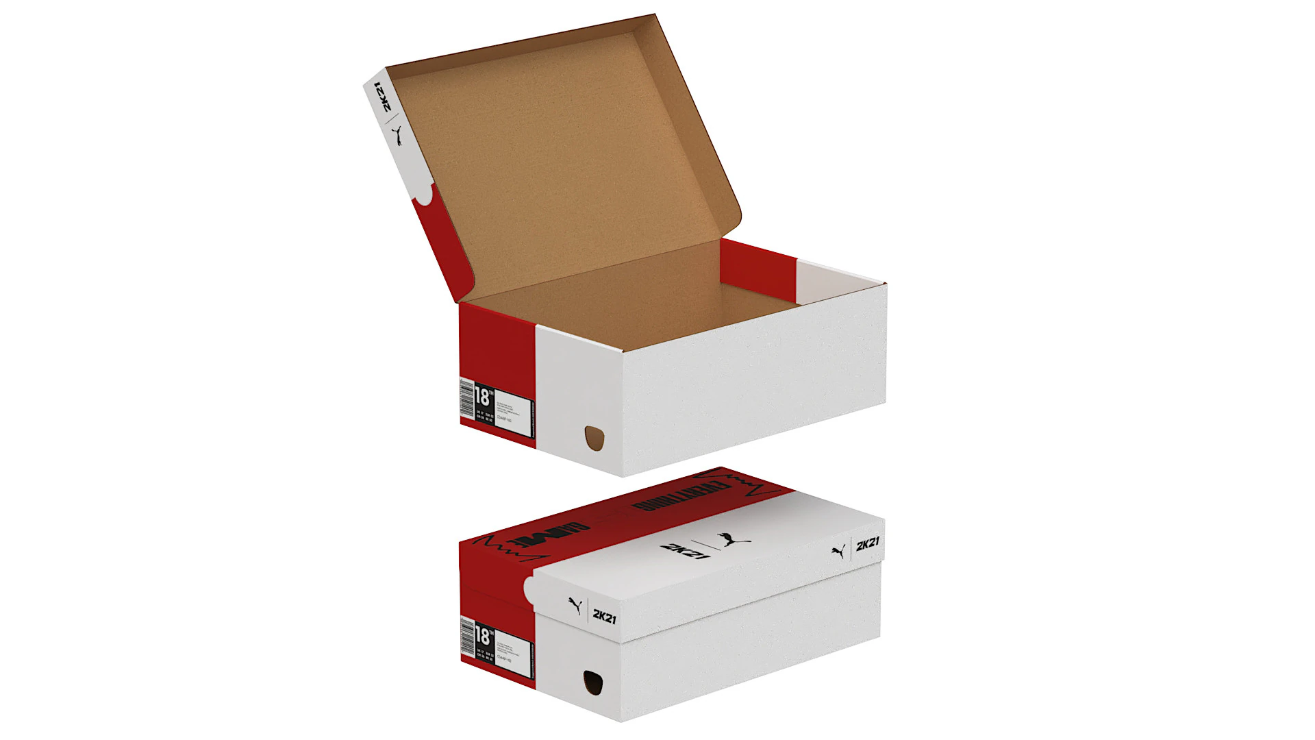 Puma Shoe Box 06 3D Model .c4d .max .obj .3ds .fbx .stl .blend