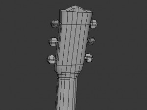 guitar with stickers 3D Model