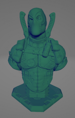 deadpool bust Modelo de Impressão 3D .c4d .max .obj .3ds .fbx .stl .blend 