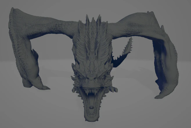 drogon 3D Print Model .c4d .max .obj .3ds .fbx .stl .blend 