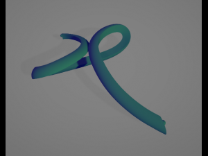 infinity swirl silver- diamond cross 3D-printmodel