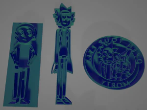rick morty cookie cutters 3D Print Model