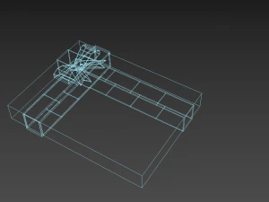 christmas giftboxes with bows low-poly 3D Model