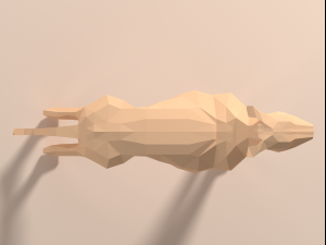 sighthound gazehound hunting dog low-poly 3Dモデル