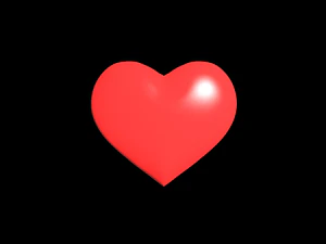 pulsing heart animated heartbeat 3D Model