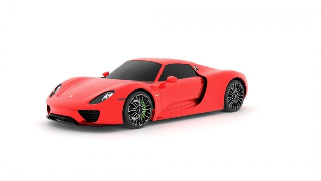 Porsche 918 3D Model .c4d .max .obj .3ds .fbx .stl .blend 