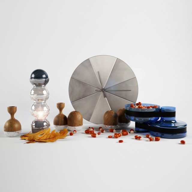 decorative set 3D Model .c4d .max .obj .3ds .fbx .stl .blend 