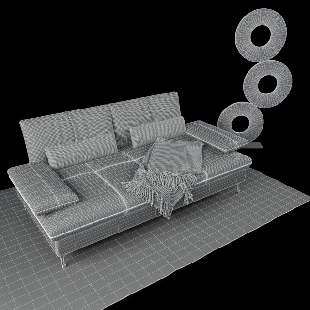 scenario 3-seat sofa large 3D Model .c4d .max .obj .3ds .fbx .stl .blend 