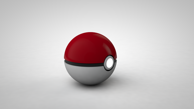 pokemon ball 3D 模型 .c4d .max .obj .3ds .fbx .stl .blend 