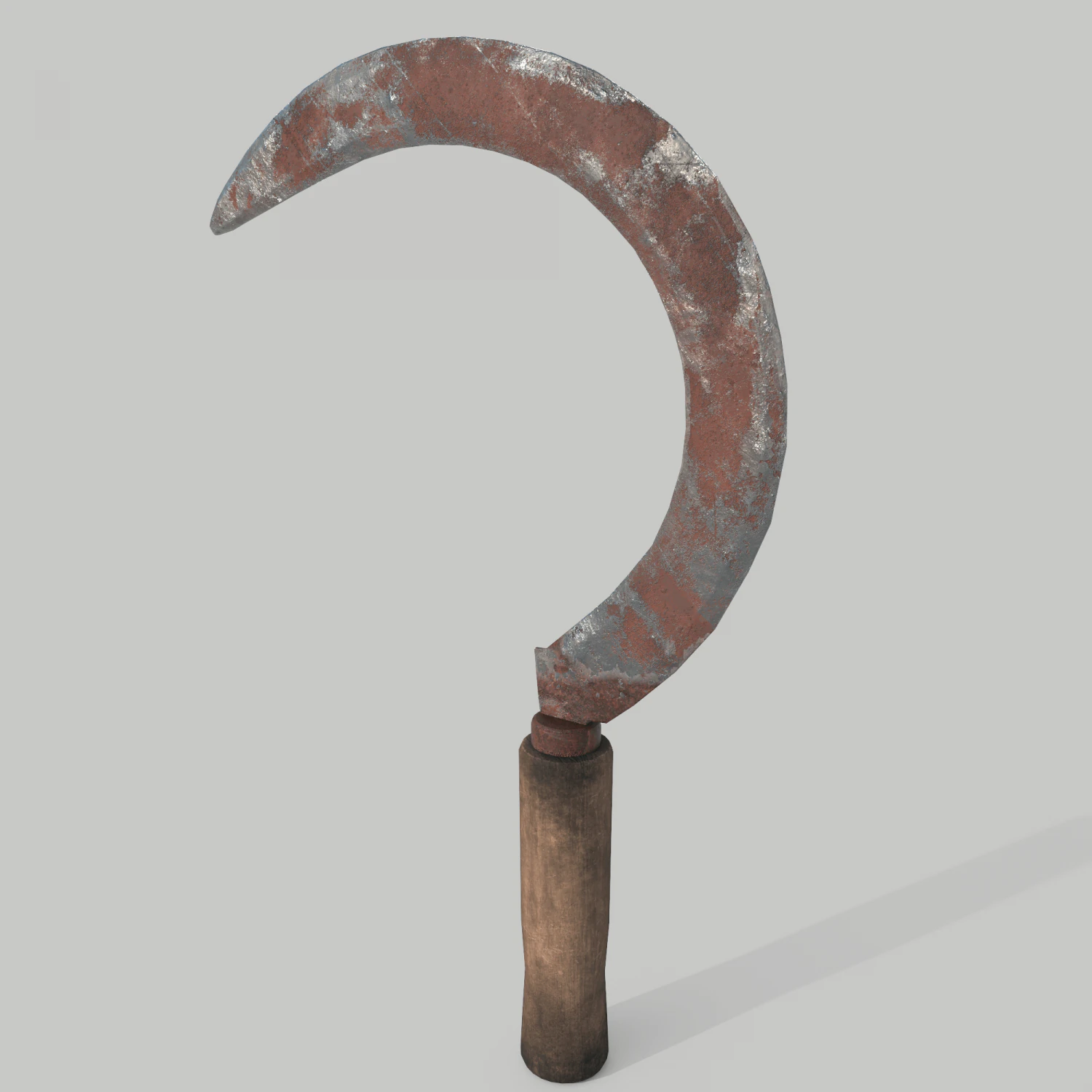 Rusted sickle 3D Model .c4d .max .obj .3ds .fbx .stl .blend 