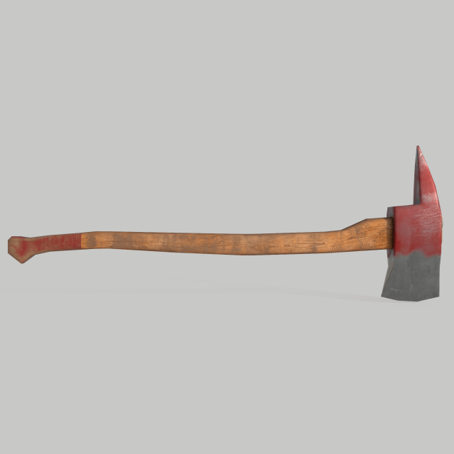Fire axe 3D 模型 .c4d .max .obj .3ds .fbx .stl .blend 