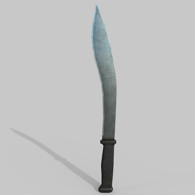 Machete 3D Model .c4d .max .obj .3ds .fbx .stl .blend 