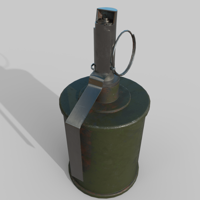 Grenade RG 42 Modelo 3D .c4d .max .obj .3ds .fbx .stl .blend