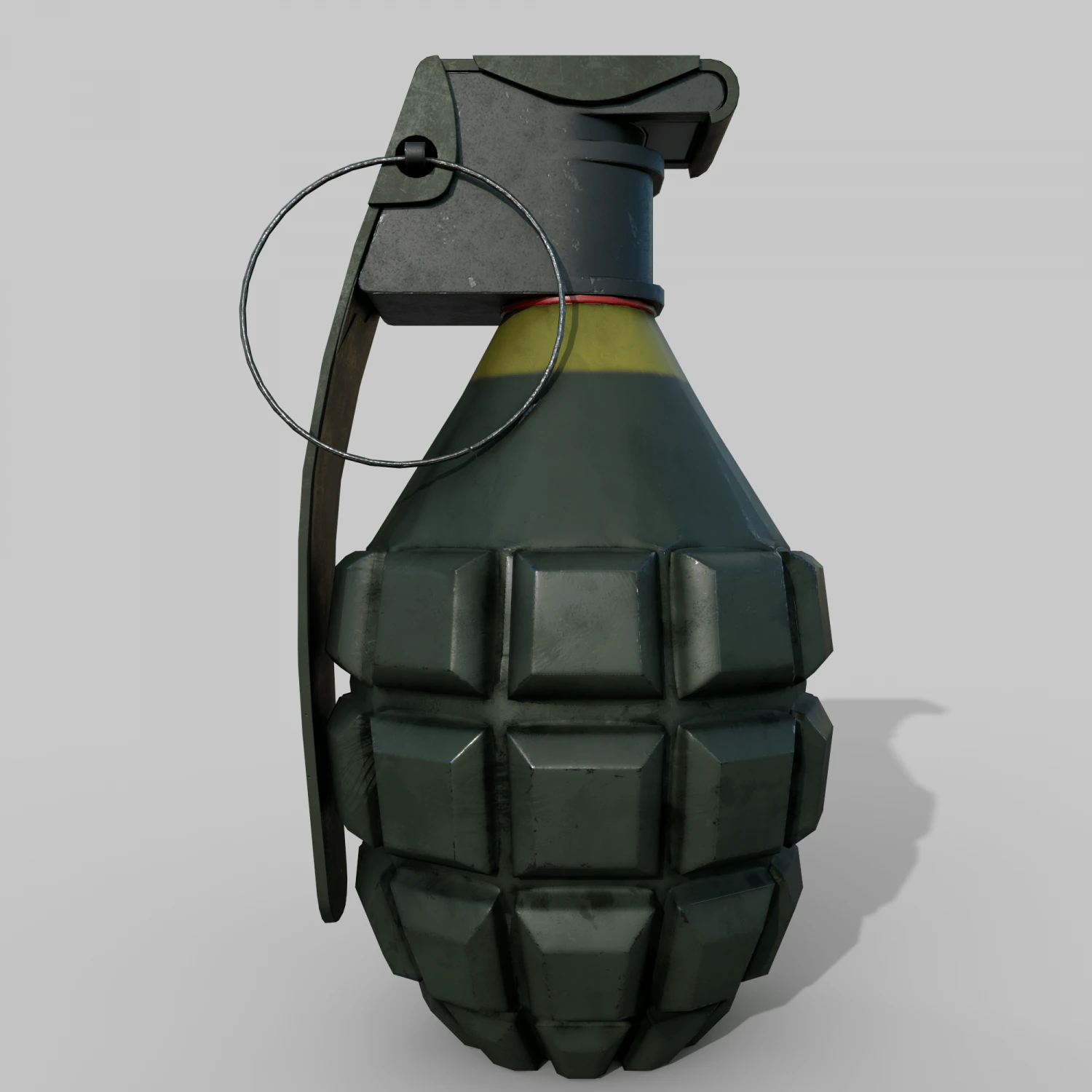 Grenade MK 2 3D Model .c4d .max .obj .3ds .fbx .stl .blend 