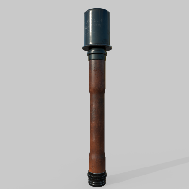 Grenade M24 Stielhandgranate 3D Модель .c4d .max .obj .3ds .fbx .stl .blend 
