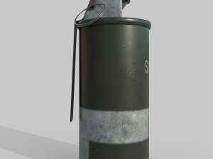 Grenade M18 Smoke Red Modelo 3D