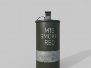 Grenade M18 Smoke Red 3D Model