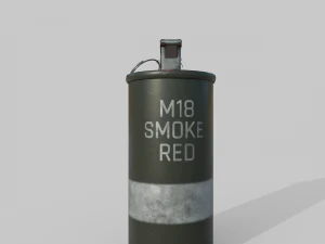 Grenade M18 Smoke Red 3D Model