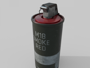Grenade M18 Smoke Red 3D Model