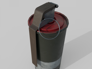 Grenade M18 Smoke Red 3D Model