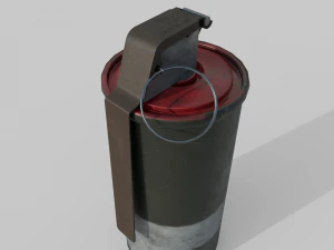 Grenade M18 Smoke Red 3D Model