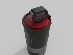 Grenade M18 Smoke Red 3D Model
