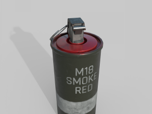 Grenade M18 Smoke Red 3D Model