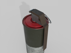 Grenade M18 Smoke Red 3D Model