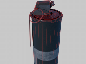 Grenade M18 Smoke Red 3D Model