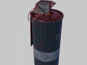Grenade M18 Smoke Red 3D Model