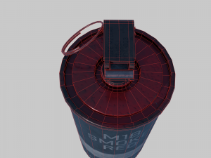 Grenade M18 Smoke Red 3D Model