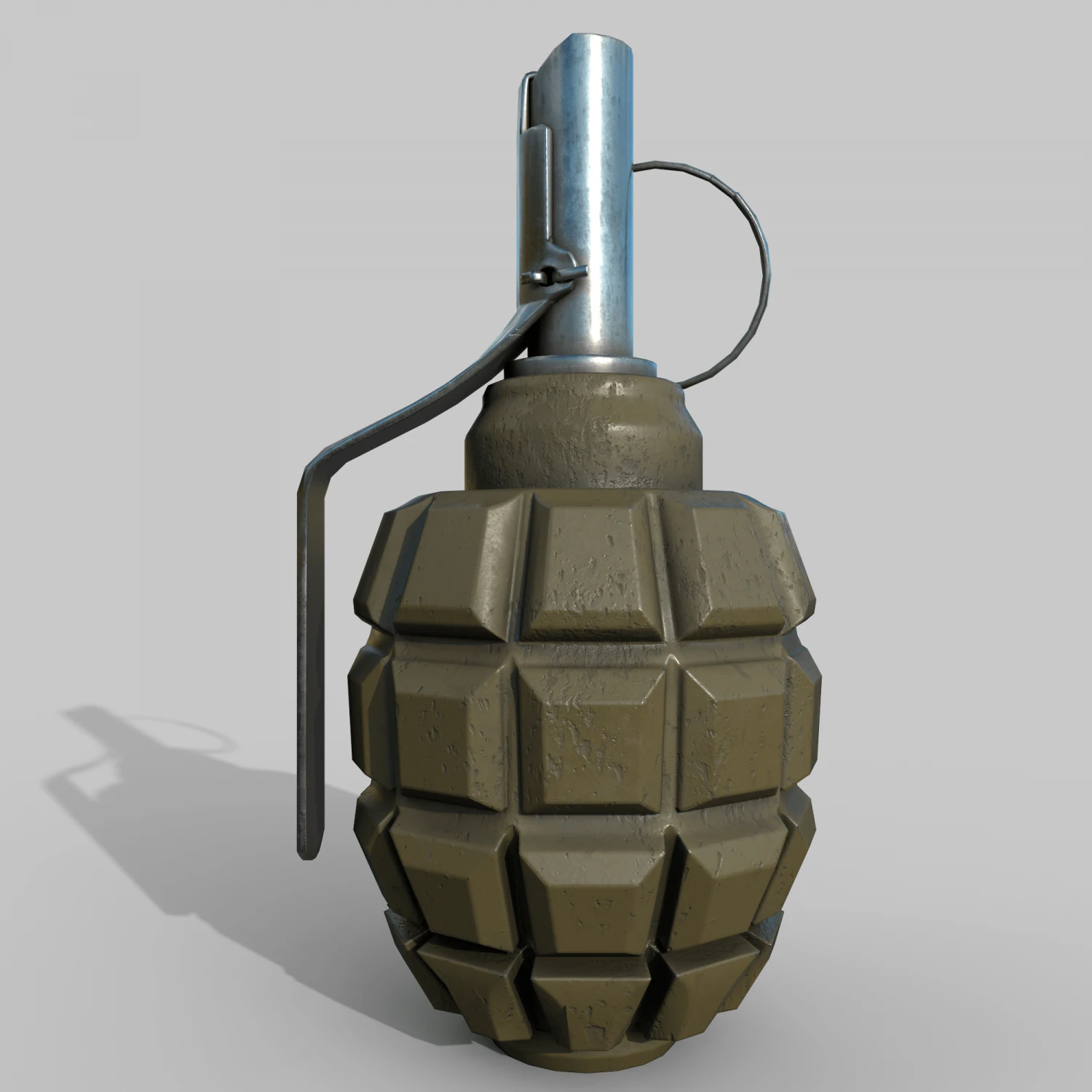 Grenade F1 3D Model .c4d .max .obj .3ds .fbx .stl .blend 