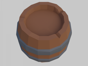 Wooden barrel 3D Model