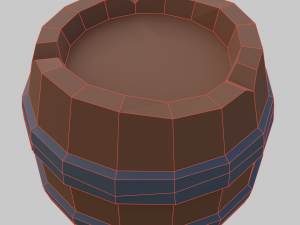 Wooden barrel 3D Model
