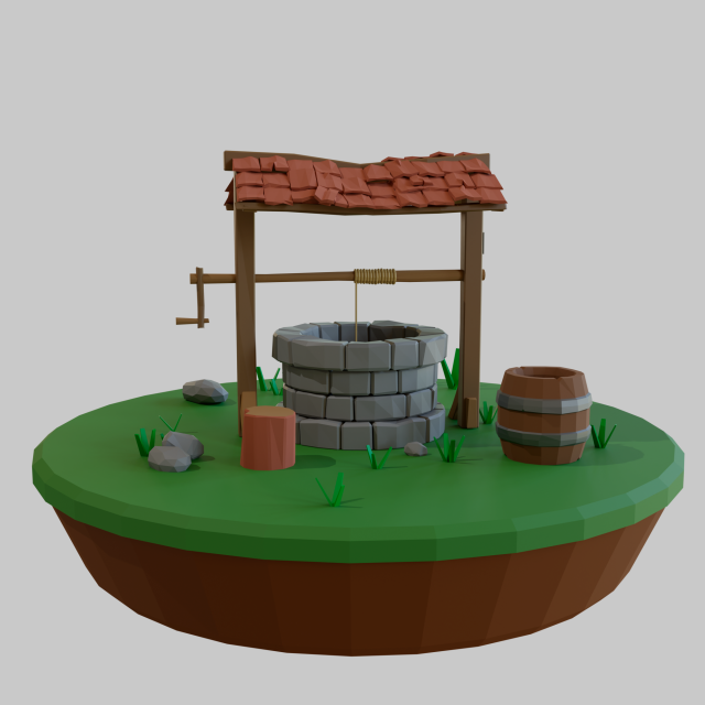 Well scene 3D Model .c4d .max .obj .3ds .fbx .stl .blend 