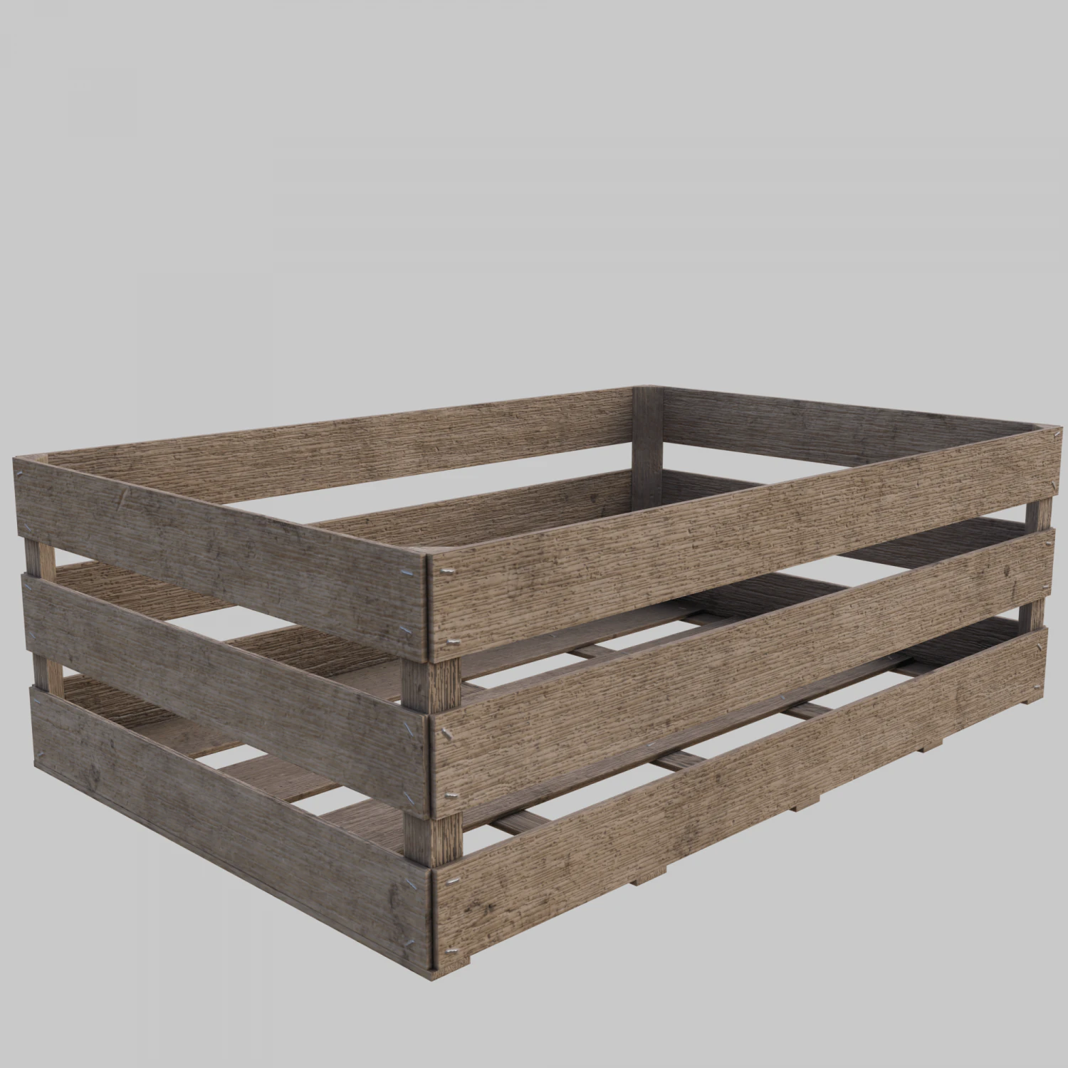 Holzkiste 3D Modell .c4d .max .obj .3ds .fbx .stl .blend 