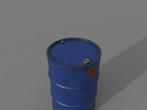 Barrel blue dirty Modèle 3D