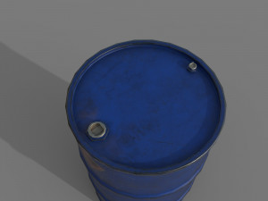 Barrel blue dirty Modèle 3D