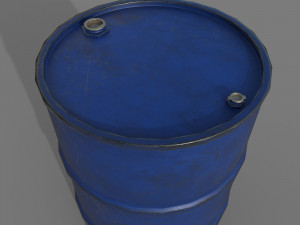 Barrel blue dirty Modèle 3D