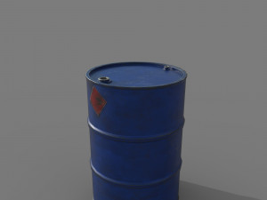 Barrel blue dirty Modèle 3D