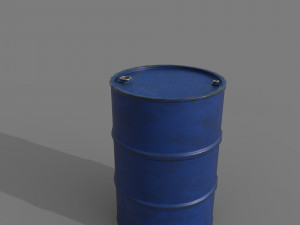 Barrel blue dirty Modèle 3D